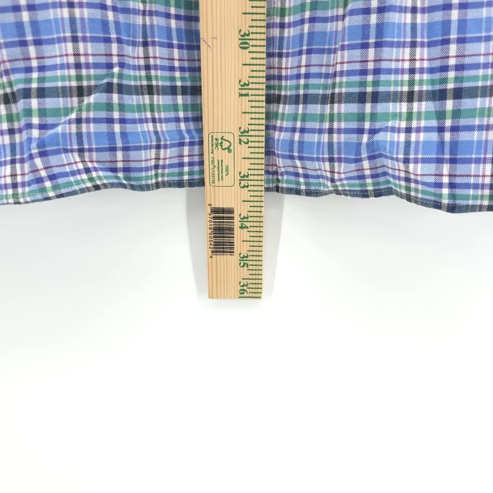 Ralph Lauren Shirt Mens 2XB Cotton Multicolor Plaid Long Sleeve Flesh Pony‎ - Picture 8 of 9